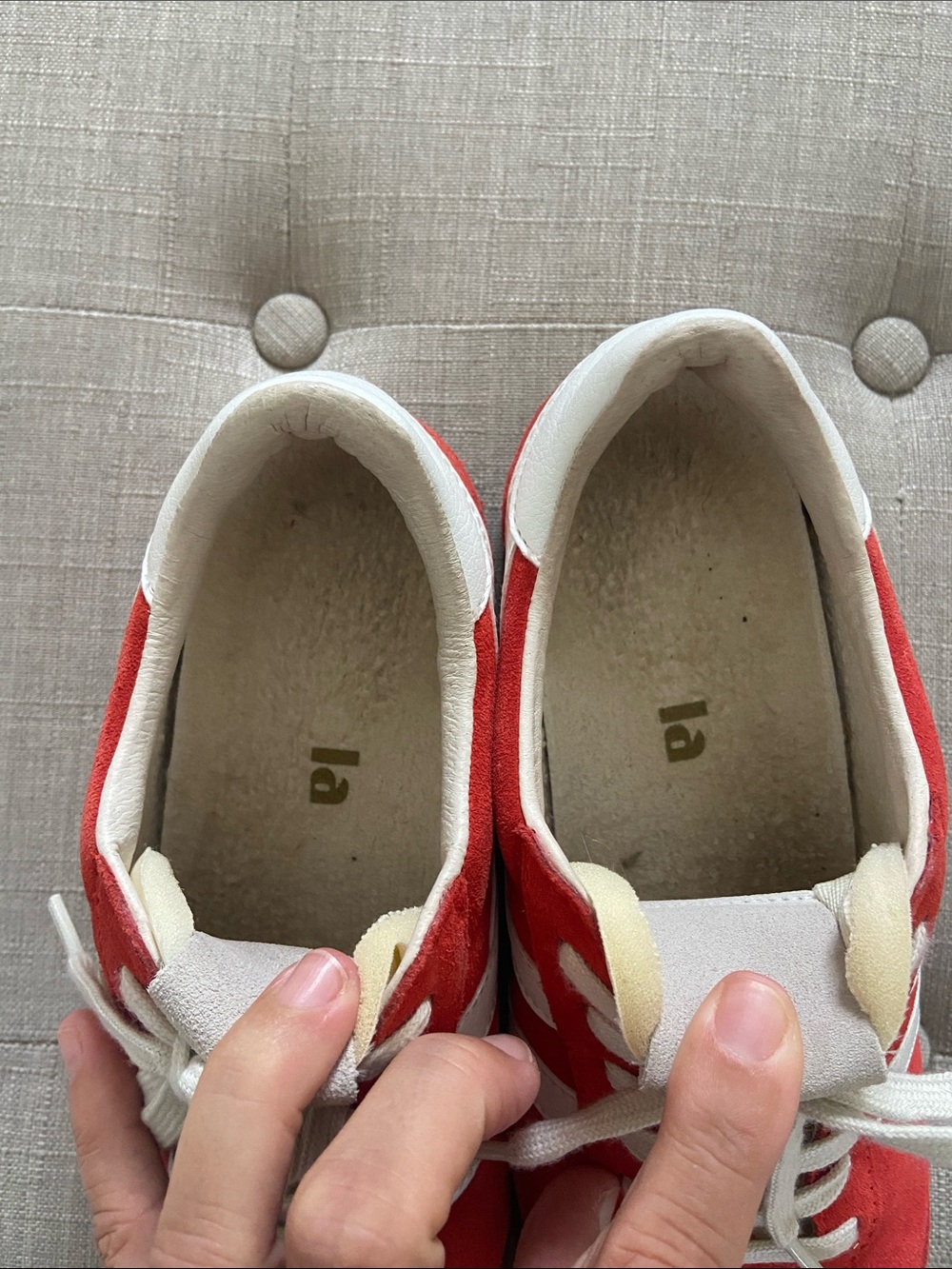 Gola Elan burnt red and white sneakers sz 7 - Picture 7 of 10
